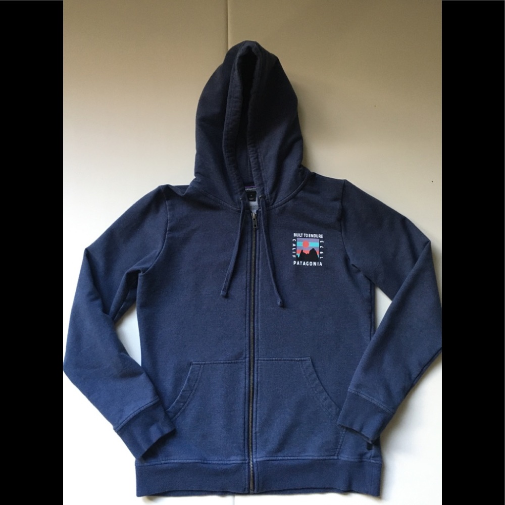 Patagonia blue hoodie jacket size S